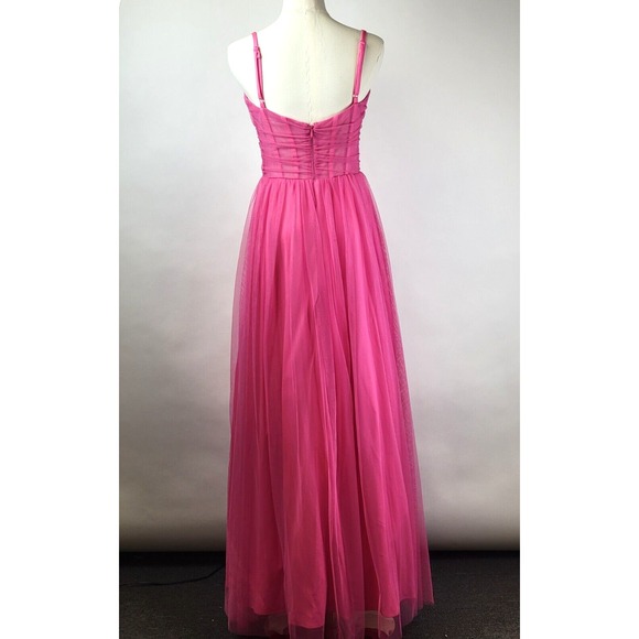 Morgan & Company‎ Prom Dress Juniors Girls 7 Hot Pink Gown Formal Party NWT - Picture 4 of 8